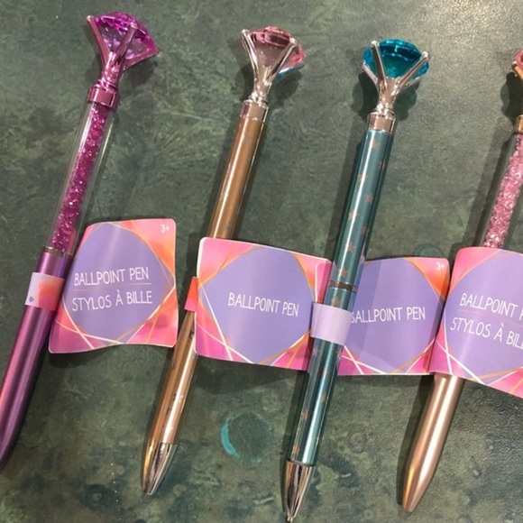 4pack‎ Gemstone topped ballpoint pens new FREE with purchase - Picture 7 of 11